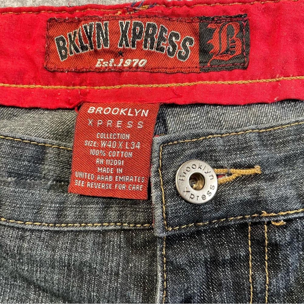 Brooklyn Xpress Jeans Men’s Size W40 x L34 Medium Wash Baggy Fit 100% Cotton - Picture 13 of 13